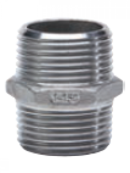 Sechskant-Doppelnippel, A/A, Typ 280, 3/8"